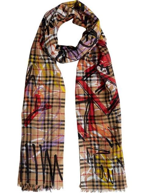 replica burberry graffiti scarf|original burberry scarf.